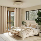 NICETOWN Blackout Curtains Grommet 2 Panels 72 Inches Long, Biscotti Beige - Image 2