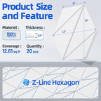 20 Pack Acoustic Panels with Self-Adhesive 12"X10"X0.4" Sound Proof Foam Panels - Image 6