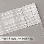 MIULEE Stone Back Tab Blackout Curtains 108 Inch Long 2 Panels Set - Image 2