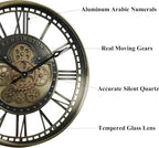 CLXEAST 21 Inch Large Moving Gears Wall Clock - Image 2