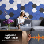 12 Pack Hexagon Acoustic Panels, TONOR 12"x 10"x 0.4" High Density Sound Proof - Image 4