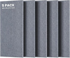 5 Pack Acoustic Panels, 47.2 x 23.6 x 0.35 Inch Sound Proof Panels by TO-TH