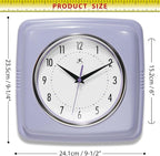 Infinity Instruments Retro Wall Clock – 9-Inch Square Silent Non-Ticking - Image 7
