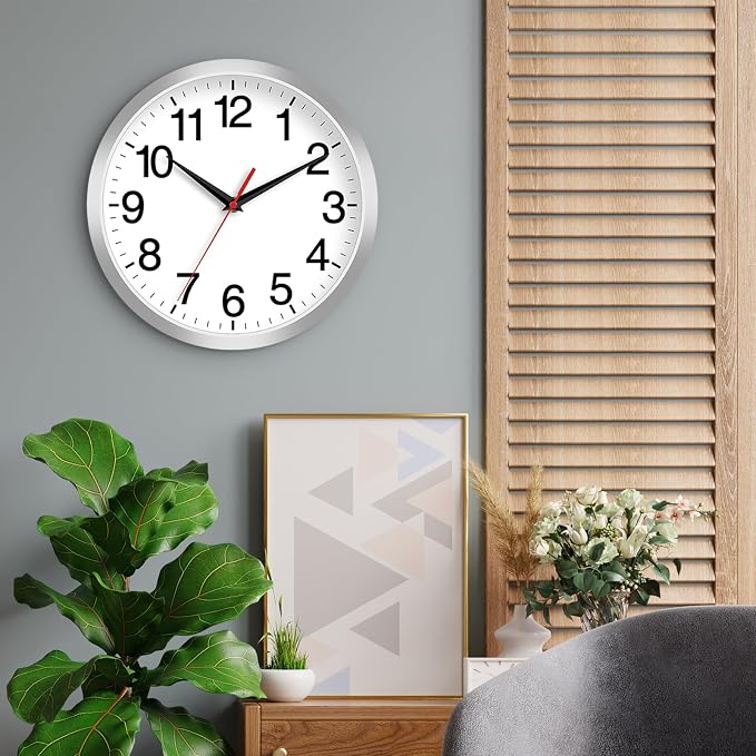 Rohioue Wall Clock Modern 8 Inch Battery Operated Silent Non Ticking Small - Image 6