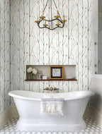 Timeet 197"x16" Floral Wallpaper Peel and Stick Wallpaper White and Pink - Image 7
