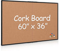 Extra Large Cork Bulletin Board 60" X 36", Foldable Notice Pin Board by Justdowhatyouwanttodo