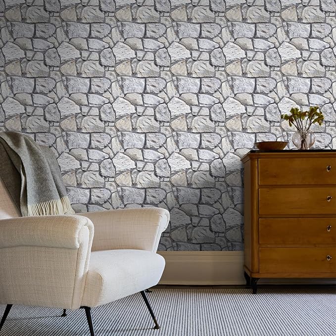 COMSTICKC 3D Faux Stone Wall Panel Peel and Stick Wall Covering, Not Real Stone - Image 2