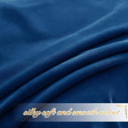 NICETOWN Blue Velvet Curtain Panels 84 inch Long, Luxury Rod Pocket Window - Image 6