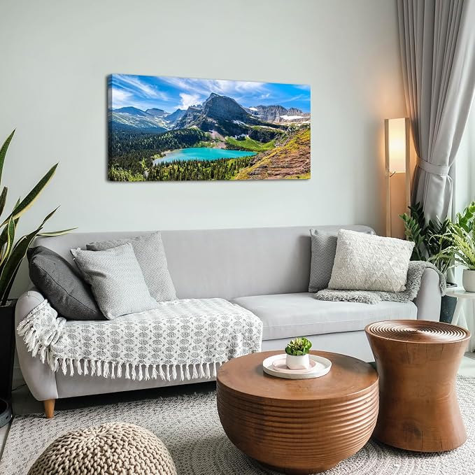 Glacier National Park Wall Art Saint Mary Lake Landscape Canvas Wall Decor - Image 6