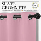 NICETOWN Crystal Pink Blackout Curtains Grommet - Image 3