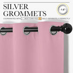 NICETOWN Crystal Pink Blackout Draperies Curtains - Image 3