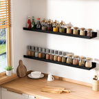 upsimples Floating Shelves for Wall, Wall Shelves for Decor Storage Set of 6 - Image 5
