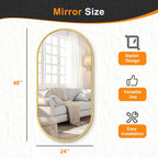 Delma Bathroom Wall Full Length Mirror - Image 5