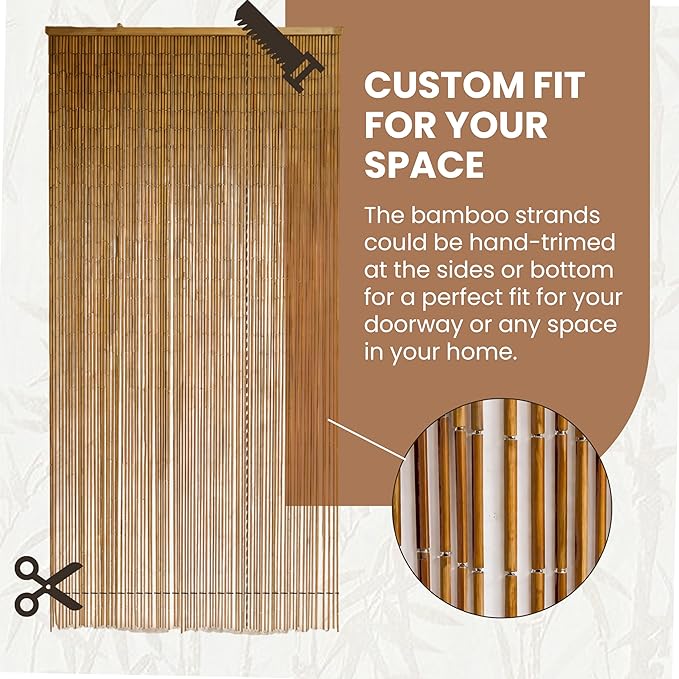 Vietbud Décor Natural Bamboo Beaded Curtains - Image 4