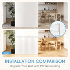 PS Wainscoting Wall Panel Kit, Paintable Waterproof PS Panels - Image 2