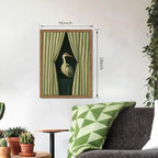 Framed Curtain Crane Canvas Wall ArtFramed Bird Wall Art, Elegant Heron Canvas - Image 3