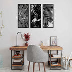 Tropical Leaves Wood Wall Art for Living Room, Botanical Wall Art Wood Panel - Image 6
