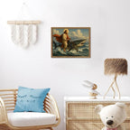 Framed Jesus Riding a Shark Wall Art, Humorous Christian Canvas Print, Fun - Image 6