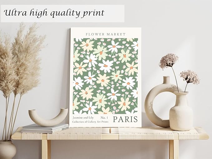Induslyfe Framed Green Wall Art Canvas Decor Set of 3, Matisse Wall Art Framed - Image 3