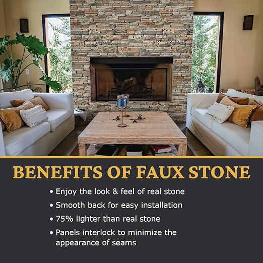 AZ Faux High-Density Polyurethane Faux Stone Interlocking Right Endcap - Image 4