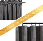 NICETOWN Living Room Grey Velvet Curtains, Sound and Sunlight Reducing Heavy - Image 3