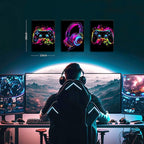 BGFCE Game Room Decor Set of 3, Neon Gaming Video Game Room Wall Art, Gaming - Image 3