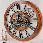 The B-Style Large Wall Clock 24 inch Moving Gear Wall Clock Oversized Vintage - Image 7