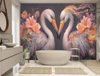 XMPMBM-Floral Birds Animals Fabric Wallpaper Living Room Bedroom Bathroom - Image 2