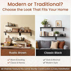 BAYKA Wall Shelves for Bathroom Decor, Floating Wall Shelves for Living Room - Image 7