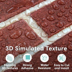 Commomy 3D Peel and Stick Brick, Ultralight Thin PVC Faux Brick Wall Panels - Image 2