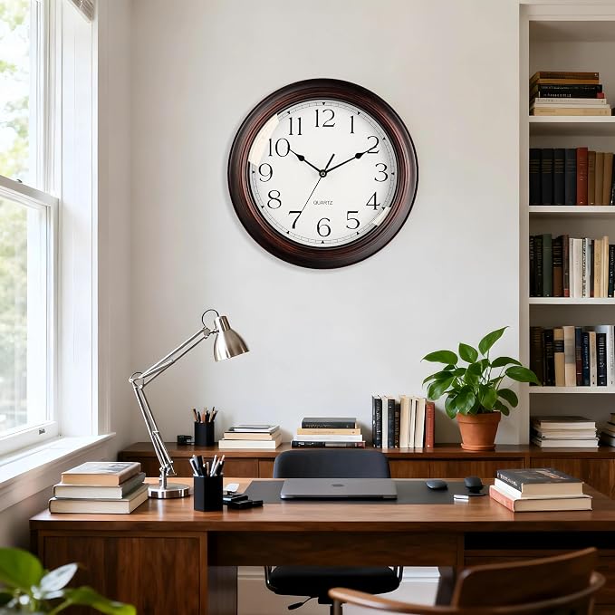 KECYET 16 Inch Wall Clocks Battery Operated Silent Non-Ticking Wall Clock - Image 3