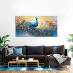 Abstract Peacock Wall Art Colorful Peacock Pictures Wall Decor Abstract Bird - Image 5