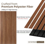 TO-TH Wood-Look Acoustic Panel, 4 Pack 47.2” x 23.6” Soundproof Wall Panels - Image 2