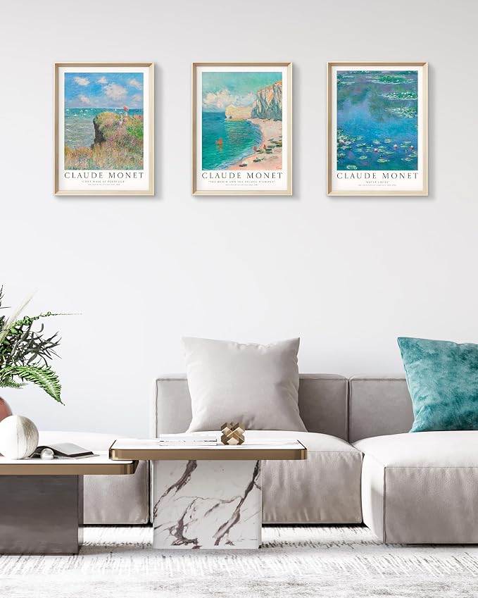 HesenDot Claude Monet Framed Wall Art, 12x16in High Framed Canvas Prints - Image 7