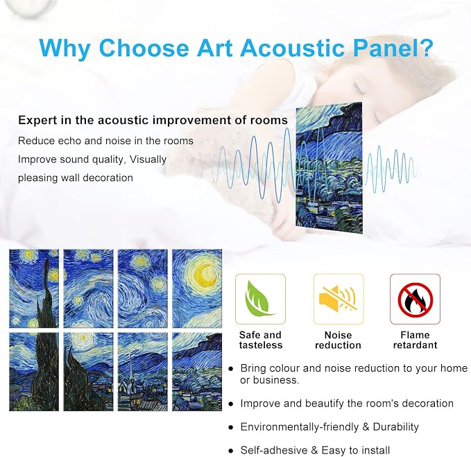 JBER Art Acoustic Panels, 45×36 Inches Acoustical Wall Panels, Sound Absorbing - Image 3