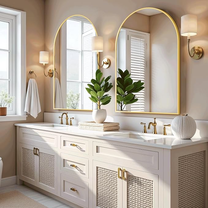 Arched Bathroom Mirror for Wall, HD Glass Over Sink for Bathroom - Image 3