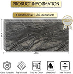 IZODEKOR 4 Pcs 24"x48" PVC Marble Wall Panels - Image 2