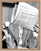 Poster Master Woman Reading Newspaper by PosterMaster