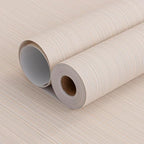 Grasscloth Peel and Stick Wallpaper 20.8"x394" Beige Thick Fabric Textured - Image 2
