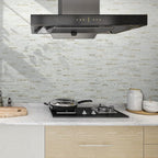 AULIGET 2 Sheets Faux Stone Peel and Stick Backsplash - Image 2