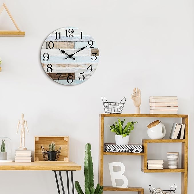 KECYET Wall Clock Battery Operated 16 Inch Silent Non-Ticking Coastal Country - Image 5