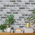 Guvana 17.3"×787" Brick Peel and Stick Wallpaper Grey Brick Contact Paper Self by Guvana