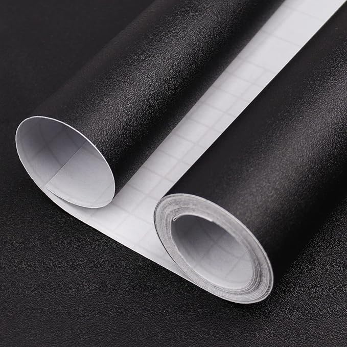 Black Peel and Stick Wallpaper, 15.7 X 315 inches Renter Friendly Wallpaper by Consine