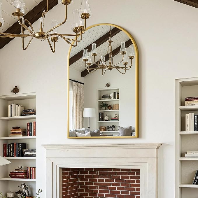 FICTOR Bathroom Mirror for Wall, Arched Vanity Bathroom Mirror for Over Sink - Image 3