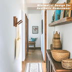 Foldable Wall Hooks 2Pack: Rustic Wooden Coat Hooks Mounted - Image 7