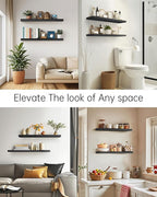 BAYKA Floating Shelves for Wall, 36 inches Long Wall Mounted Rustic Wood - Image 7