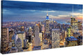Extra Large New York City Wall Art NYC Skyline Office Wall Decor Sunset by HOME