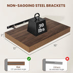 Vivelove Wide Floating Shelves for Wall 12 Inch Deep, 2 Inch Thick Shelf for - Image 3