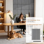 12 Pack PVC Wood Wall Panels, 11.8 x 15.7 x 0.35 Inch Sound Panels, 100% - Image 2