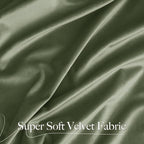 NICETOWN Sage Green Velvet Curtains 90 inches Long 2 Panels, Semi Room - Image 3